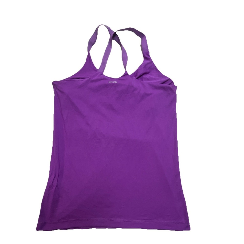 adidas Women's Purple Climalite Breathable Racerback Tank Top M - Picture 5 of 6